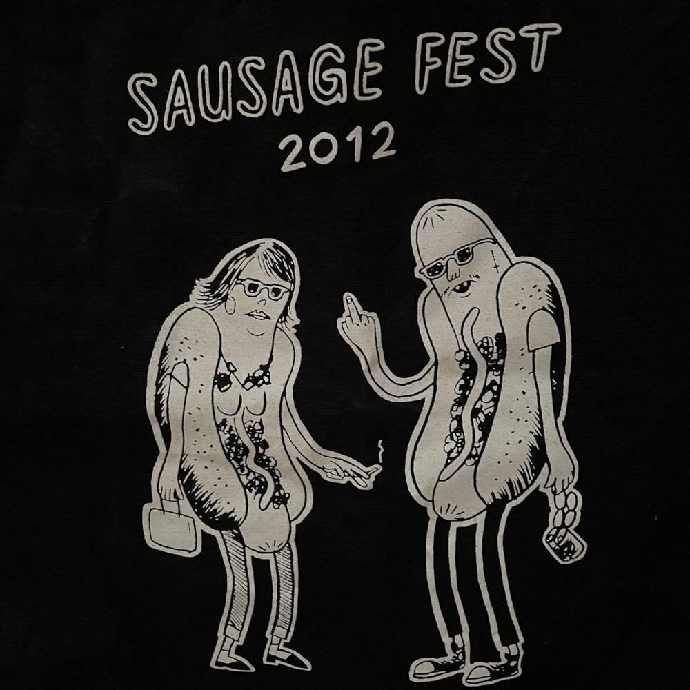 Sausage Fest 2012 Merch Permanent Records Sausage Kings of Chicago Tote - Picture 3 of 5